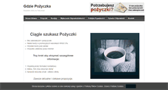 Desktop Screenshot of gdziepozyczka.pl